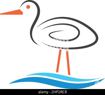 stork icon vector illustration design template Stock Vector