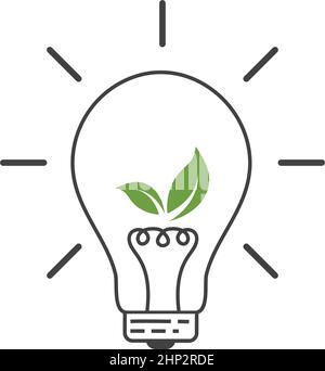 eco bulb idea,creative, concept illustration Stock Vector