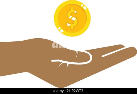 earning money icon vector illustration design template Stock Vector