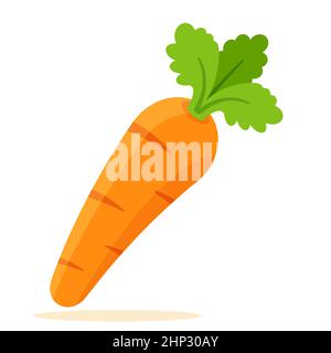 carrot vegetable flat design icon Stock Vector