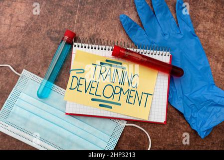 Conceptual caption Training Development, Word Written on Learn and Expand skills and knowledge Program Writing Prescription Medicine Laboratory Testin Stock Photo