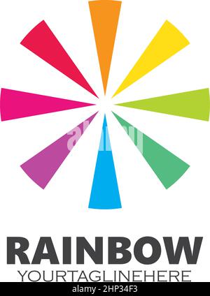 rainbow  vector  illusration design web template Stock Vector