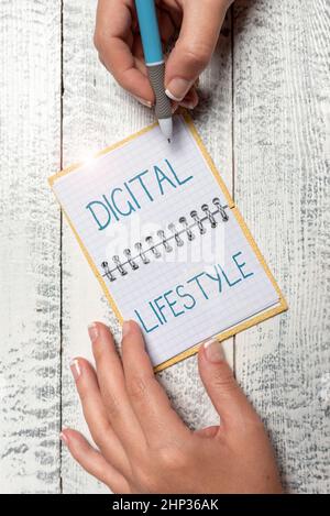 Inspiration showing sign Digital Lifestyle, Business showcase Working over the internet World of Opportunities Brainstorming Problems And Solutions As Stock Photo