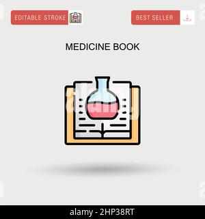 Medicine book Simple vector icon. Stock Vector