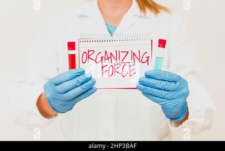 Inspiration showing sign Organizing Force, Business approach being United powerful group to do certain actions Testing Medicine And Vaccine For Virus Stock Photo
