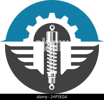 shock absorber wings  icon vector illustration design Stock Vector