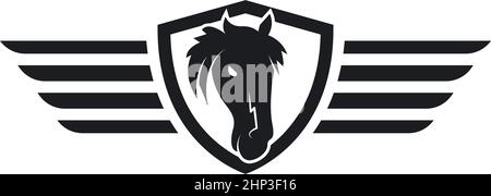 Pegasus unicorn with wings Vector icon Template  illustration Stock Vector