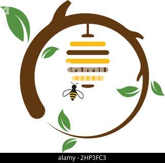bee hive vector icon illustration Stock Vector