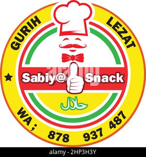 snack label icon vector  illustration design Stock Vector
