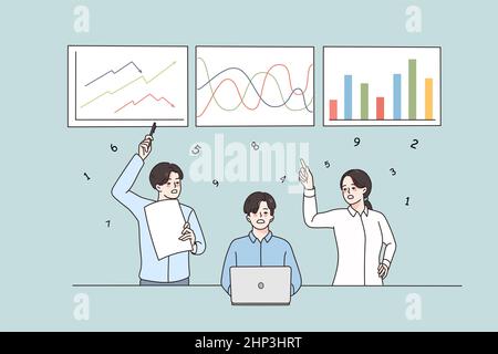 Marketing business presentation and coaching concept. Stock Vector