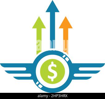 finance business icon vector illustration design template Stock Vector