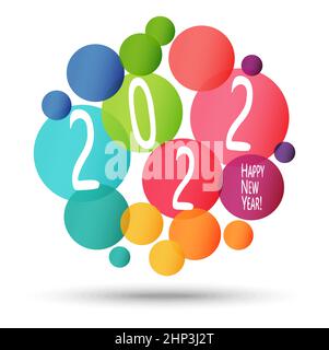 Happy New Year 2022 background Stock Vector