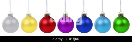 Christmas balls decoration isolated on a white background Stock Photo