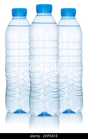 Water drinks in bottles isolated on a white background Stock Photo