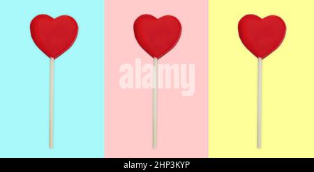 Colorful Lollipops over bright background Stock Photo