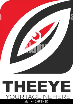 eye icon vector illustration design template Stock Vector
