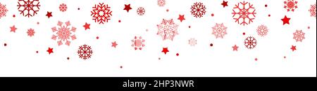 seamless snow stars falling down Stock Vector
