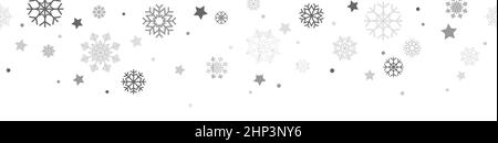 seamless snow stars falling down Stock Vector