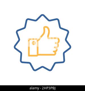 Thumbs up icon. Vector like sign Stock Vector