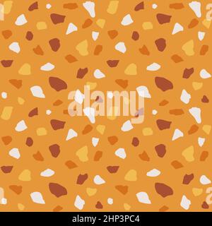 Terrazzo texture classic italian floor composed of natural stone, granite, quartz, marble, glass and concrete. Stock Vector