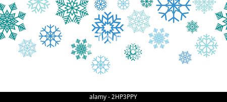 seamless snow stars falling down Stock Vector