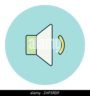 Minimum volume sound music vector flat glyph icon. Graph symbol for ...