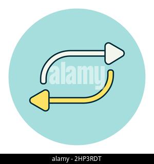 Repeat button color vector icon. Music sign. Graph symbol for music and sound web site and apps design, logo, app, UI Stock Photo