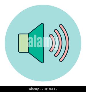 Max volume high color vector icon. Graph symbol for music and sound web site and apps design, logo, app, UI Stock Photo