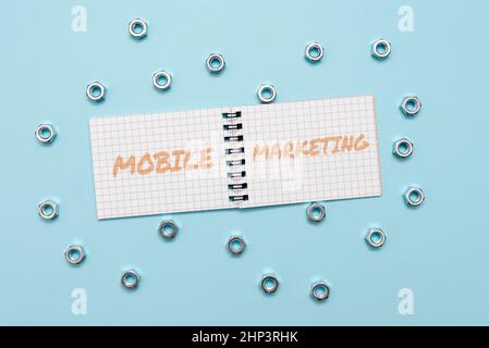 Inspiration showing sign Mobile Marketing, Business overview technique focused reaching audience on their smart device Maintenance Tools And Equipment Stock Photo