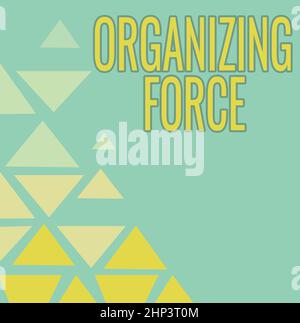 Inspiration showing sign Organizing Force, Business overview being United powerful group to do certain actions Line Illustrated Backgrounds With Vario Stock Photo