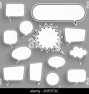 speech bubbles with shadow collection Stock Vector Image & Art - Alamy