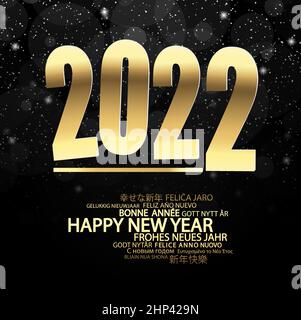 Happy New Year 2022 background Stock Vector