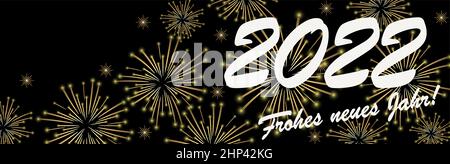 Happy New Year 2022 fireworks concept Stock Vector