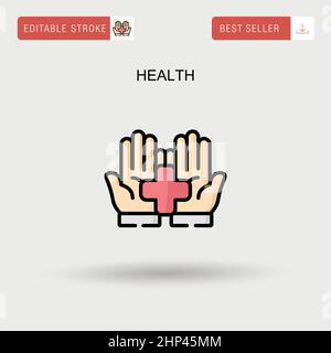 Health Simple vector icon. Stock Vector