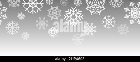 seamless snow stars falling down Stock Vector