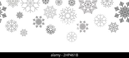 seamless snow stars falling down Stock Vector