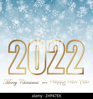 snow fall background for christmas and New Year 2022 Stock Vector