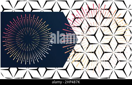 art of sparkle and square on abstract background Stock Photo