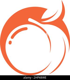 peach fruit icon vector illustrtion design Stock Vector
