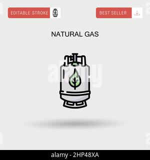 Natural gas Simple vector icon. Stock Vector