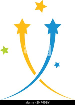 faster star vector  icon illustration design Stock Vector