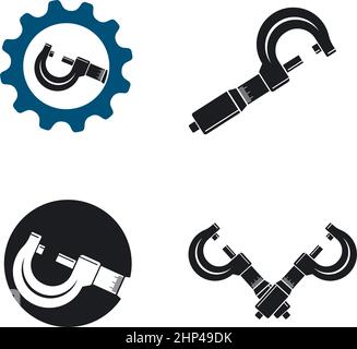 micrometer icon vector illustration design template Stock Vector