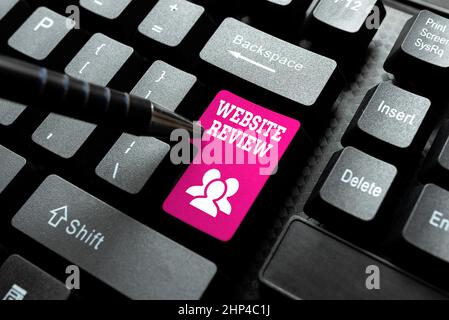 Conceptual display Website Review, Business approach Reviews that can be posted about businesses and services Creating Computer Programming Services, Stock Photo
