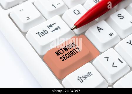 Inspiration showing sign Network Security, Business approach practice of securing a computer web from intruders Developing New Interactive Website, Ed Stock Photo