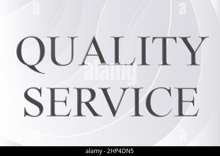 Text caption presenting Quality Service, Business concept meeting the client s is expectation after dealing with them Line Illustrated Backgrounds Wit Stock Photo