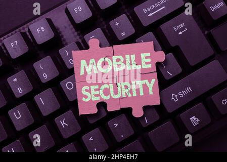Writing displaying text Mobile Security, Business idea Protection of mobile phone from threats and vulnerabilities Connecting With Online Friends, Mak Stock Photo