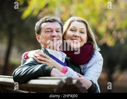 Couple spending time outdoors Stock Photo