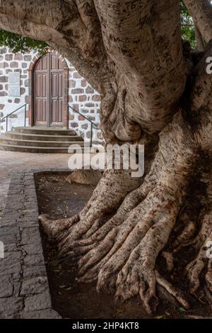 Church at Masca on Tenerife in the Canary Islands Stock Photo