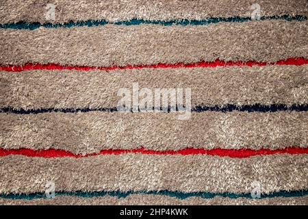 Coir fibre background texture. Close-up of details of a natural brown coconut doormat for the house entrance. Top view. Abstract backdrop with space. Stock Photo