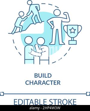 Build character turquoise concept icon Stock Vector